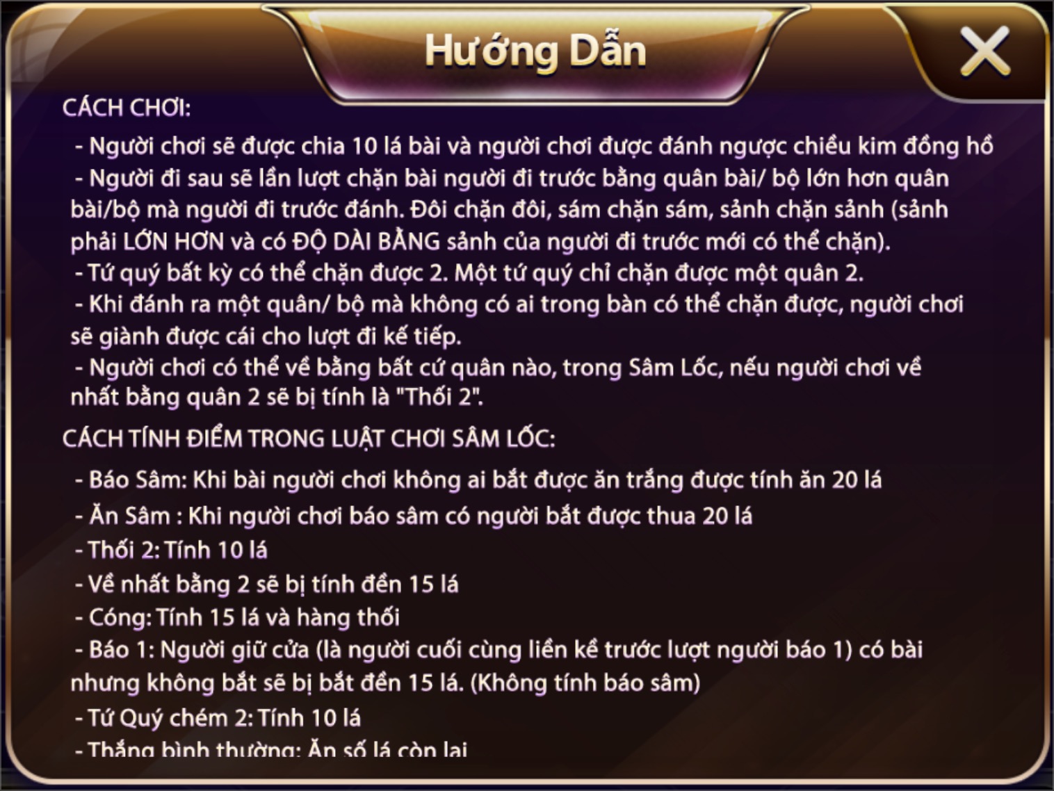 cách chơi sâm lốc kubet11